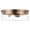 Nuvo Intersection Large Flush Mount - Burnished Brass with Clear Glass 60/7538 - alternate 3